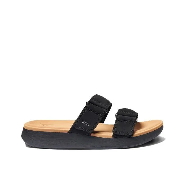 Reef Cushion Cloud Black / Tan Women's Platform Slide Sandal