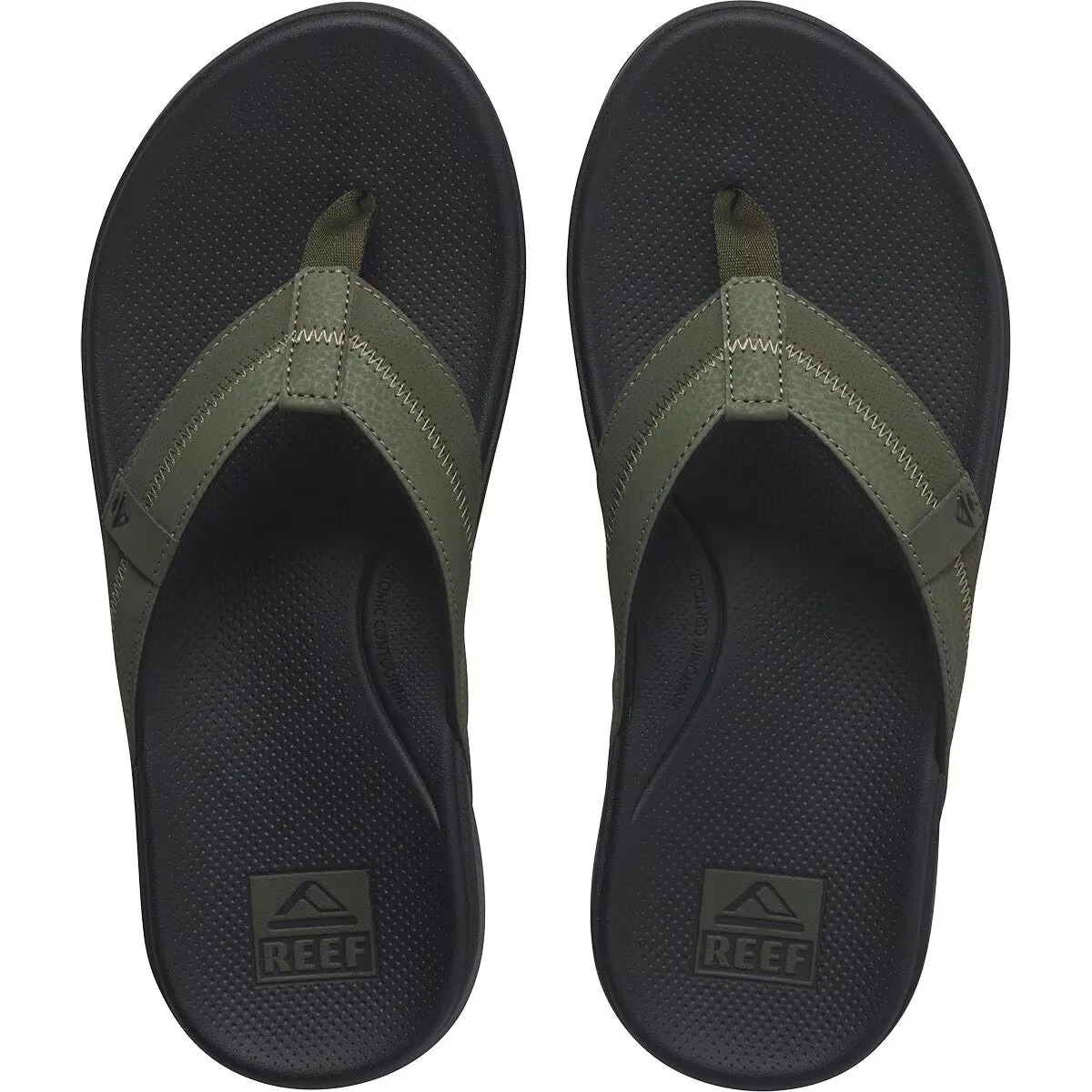 Reef Cushion Phantom Geo Olive Men's Flip Flop Sandal