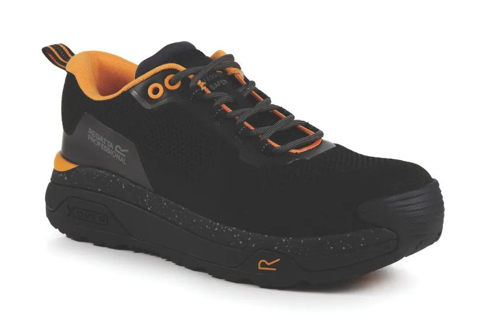Regatta Crossfort S1 Safety Trainer Metal Free   Safety Boots Black/Gun Metal Size 11