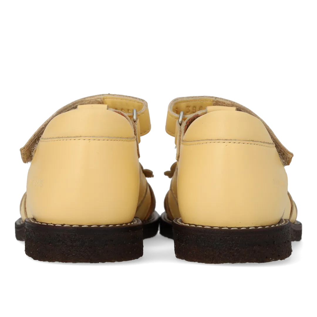 Sandal with floral applications