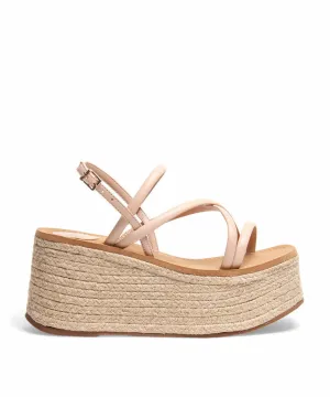Sandália Espadrille Santa Lolla Areia Tiras Transpassadas