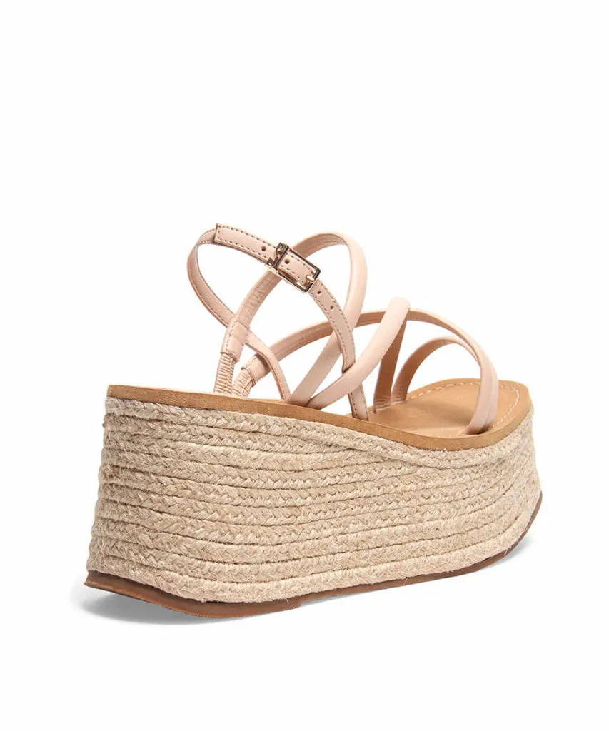 Sandália Espadrille Santa Lolla Areia Tiras Transpassadas