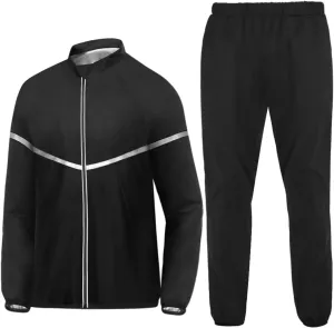 Sauna Suit for Men Sweat - Long Sleeve Shirt Jacket Workout Body Shaper Zipper Top Slimming Fitness Trainer Gym