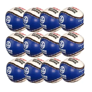 Score More Training Sliotar Size 5  Blue & White Pack of 12