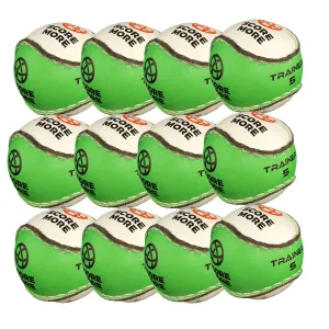 Score More Training Sliotar Size 5 Green & White Pack of 12