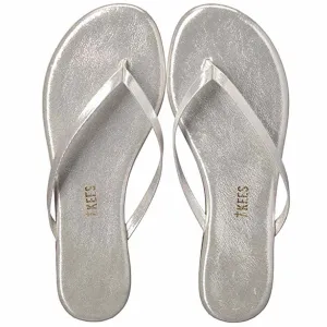 Silver Flip Flops