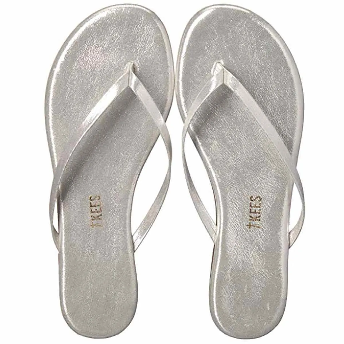 Silver Flip Flops