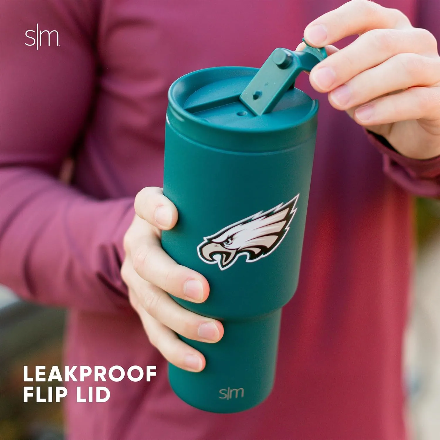 Simple Modern Officially Licensed NFL Buffalo Bills 30 oz Tumbler with Flip Lid and Straws | Insulated Cup Stainless Steel | Gifts for Men Women | Trek Collection | Buffalo Bills