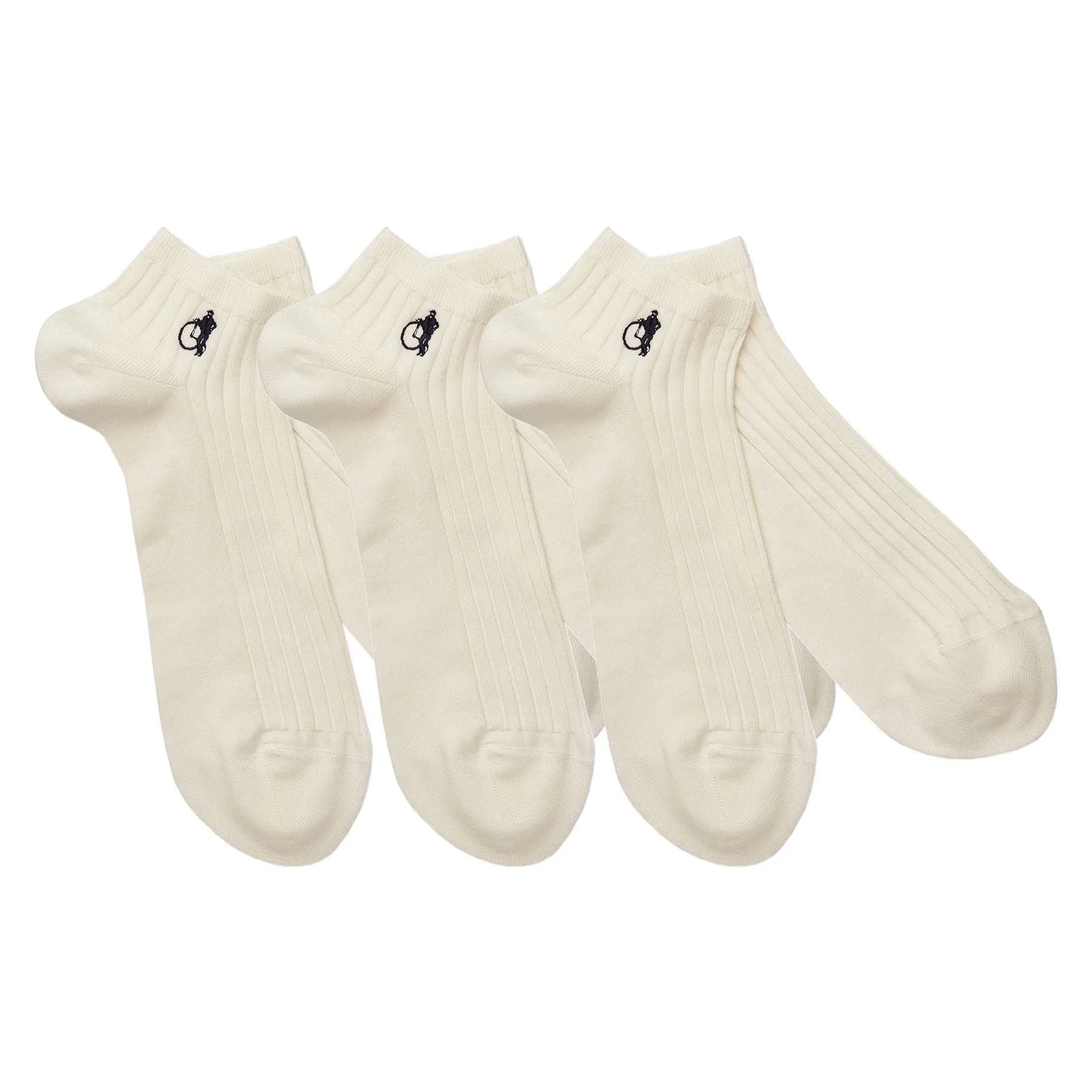 Simply Trainer Socks, White Cream, 3 Pairs