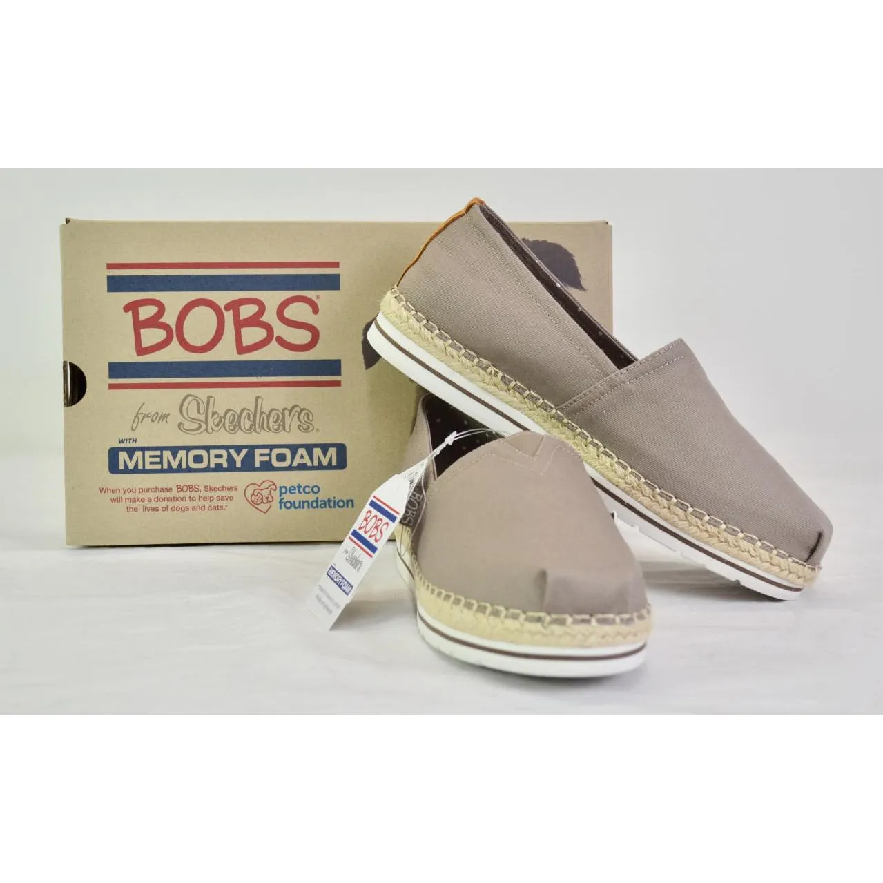 Skechers Women's Bobs Breeze Taupe 8