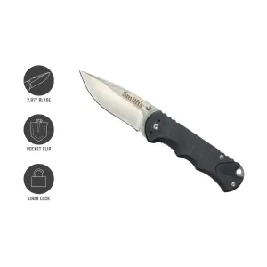 Smiths Satin Drop Point Blade - Black