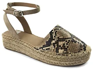 Soda Rubber Extensive catalog Wedge Sole (7.5) Womens Fiesta Flatform Trim Espadrilles Casual Limited discounts