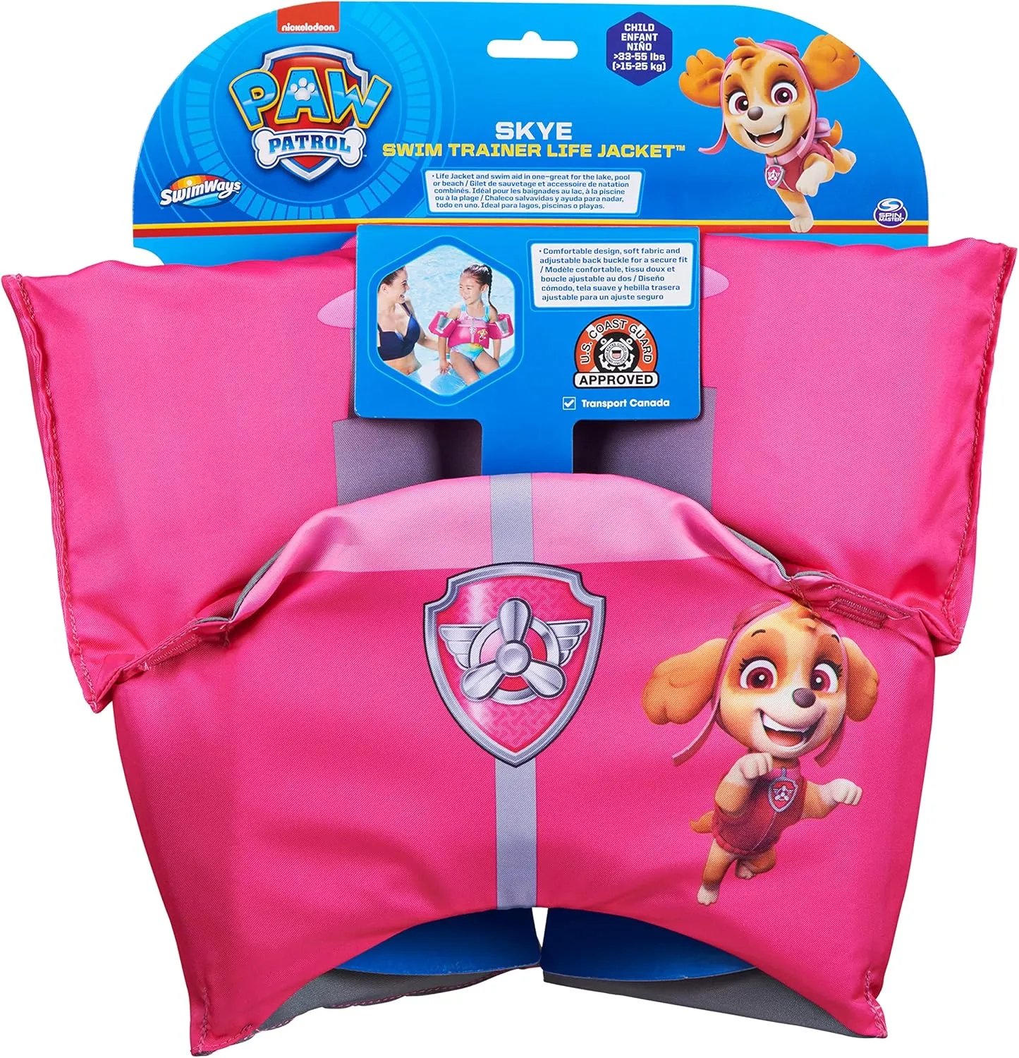 SwimWays Paw Patrol Paddlin' Pups Pool Toys & Outdoor Games, Bath Toys & Pool Party Supplies for Kids Aged 4 & Up, No Batteries Required, Skye