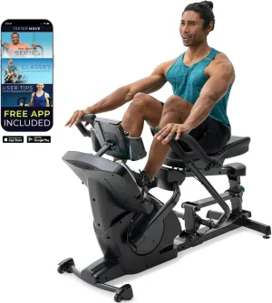 Teeter Power10 Rower with 2-Way Magnetic Resistance Elliptical Motion - Indoor Rowing Machine w/Bluetooth HRM Connectivity, Teeter Move App - Free Classes & Coaching