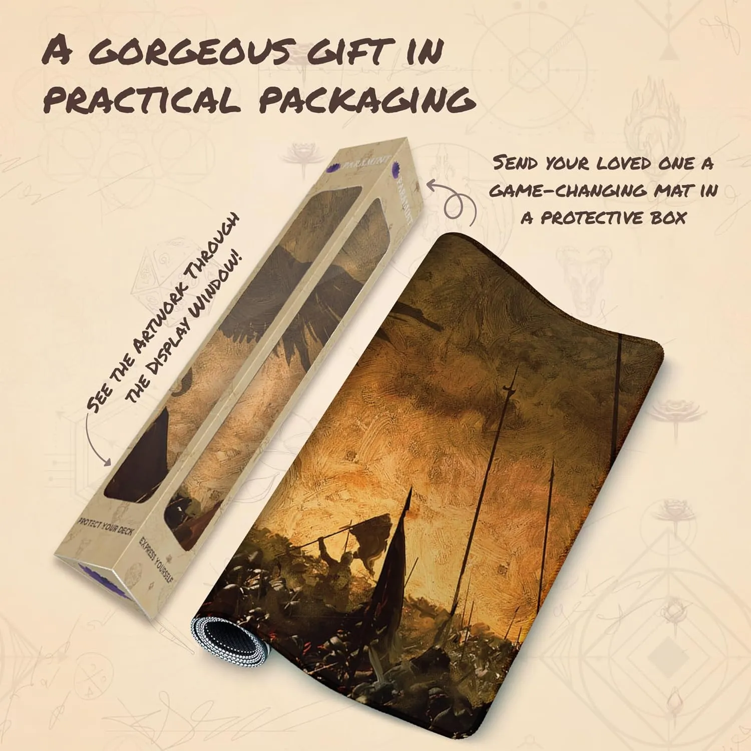 They Coming (Stitched) - MTG Playmat by Anato Finnstark, Lord of The Rings - Compatible with Magic The Gathering Playmat - Play MTG, YuGiOh, TCG - Original Play Mat Art Designs & Accessories