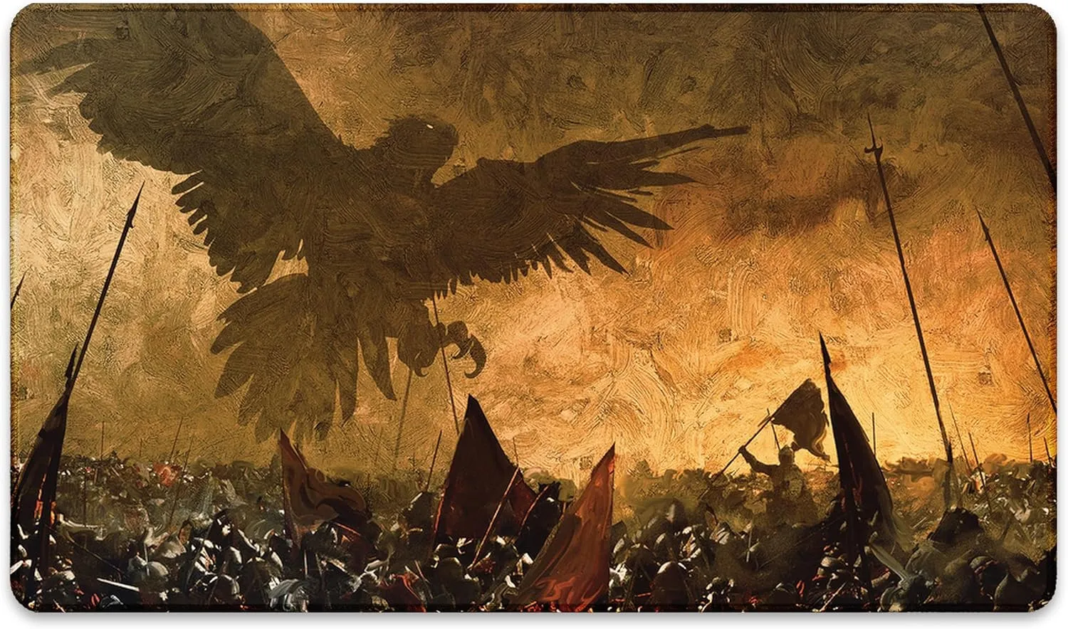 They Coming (Stitched) - MTG Playmat by Anato Finnstark, Lord of The Rings - Compatible with Magic The Gathering Playmat - Play MTG, YuGiOh, TCG - Original Play Mat Art Designs & Accessories