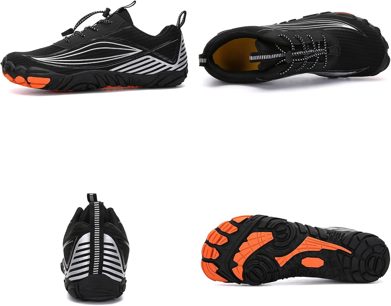 Tongzone Mens Womens Barefoot Trail Running Shoes Wide Toe Box Zero Drop Cross-Trainer Walking