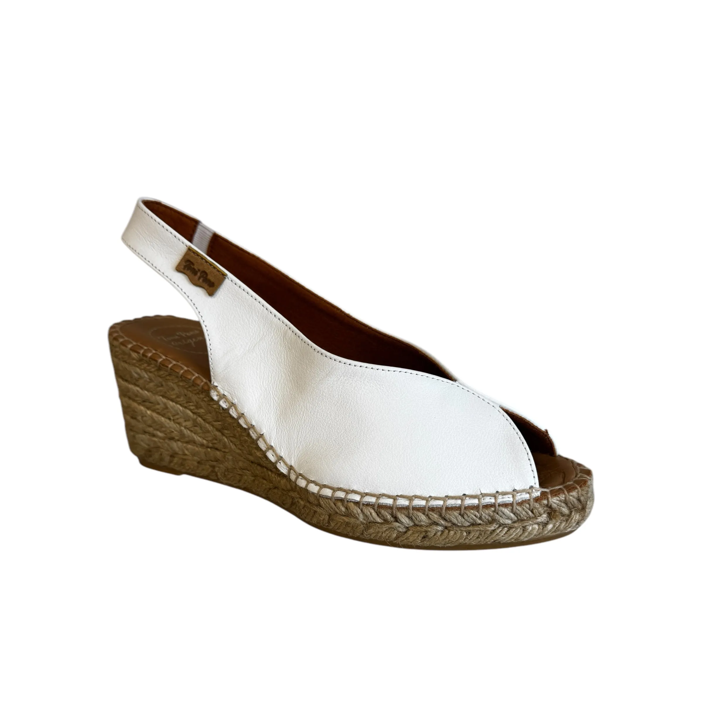 Toni Pons Laila-P White Leather Espadrille