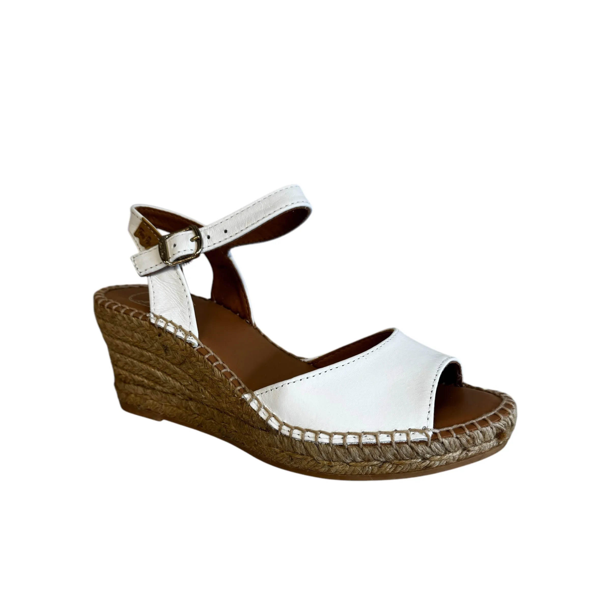 Toni Pons Sia-P White Leather Espadrille