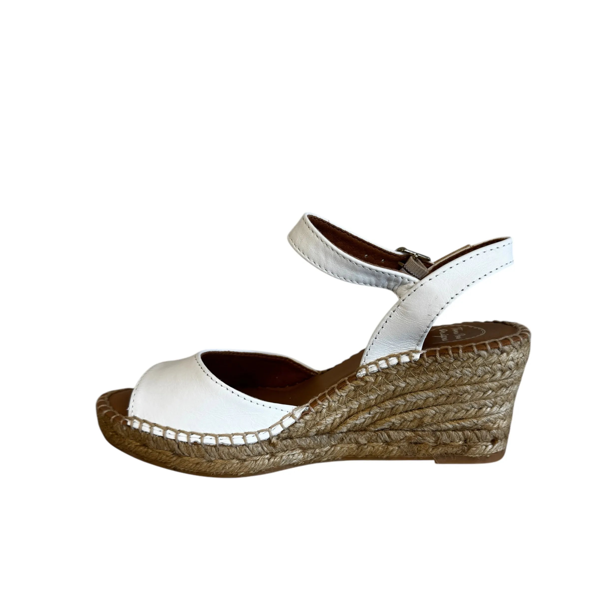 Toni Pons Sia-P White Leather Espadrille