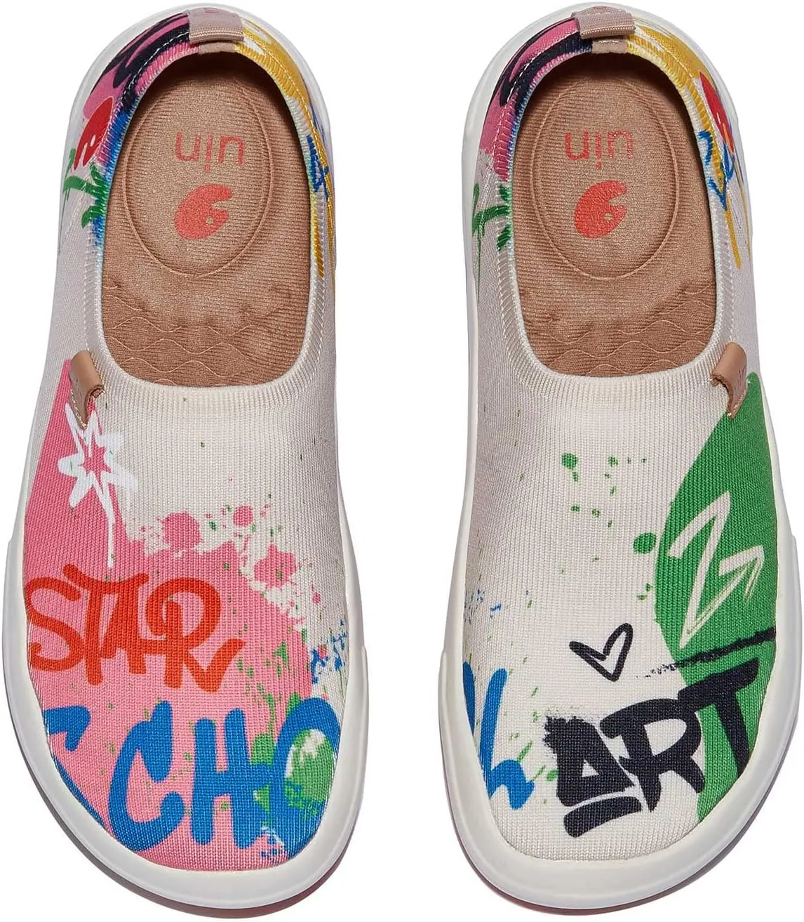 UIN Women's Slip On Loafers Lightweight Walking Sneaker Art Travel Shoes Toledo Ⅷ