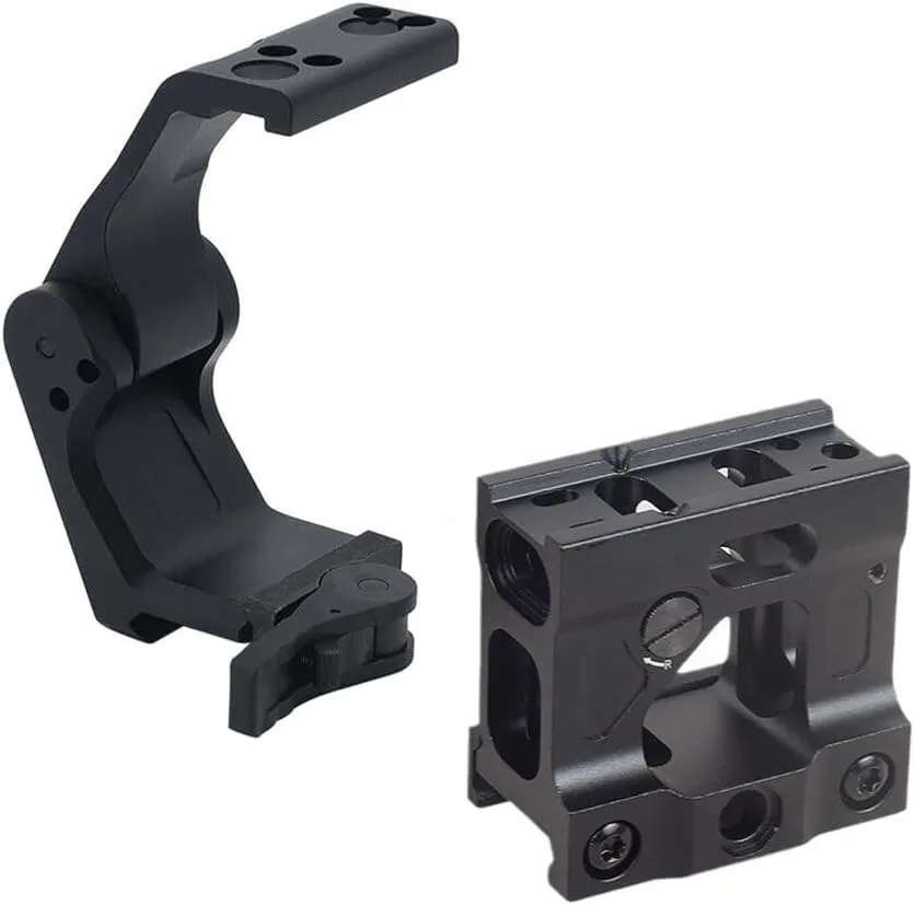 UN Red Dot Riser Mount for T1 T2 Red Dot Reflex Sight & Universal FTC Flip Up Magnifier Scope Mount for G33 G43 G45 3X Mirco6X Etc Magnifier Combo, at 2.26” Optical Centerline Height, BK