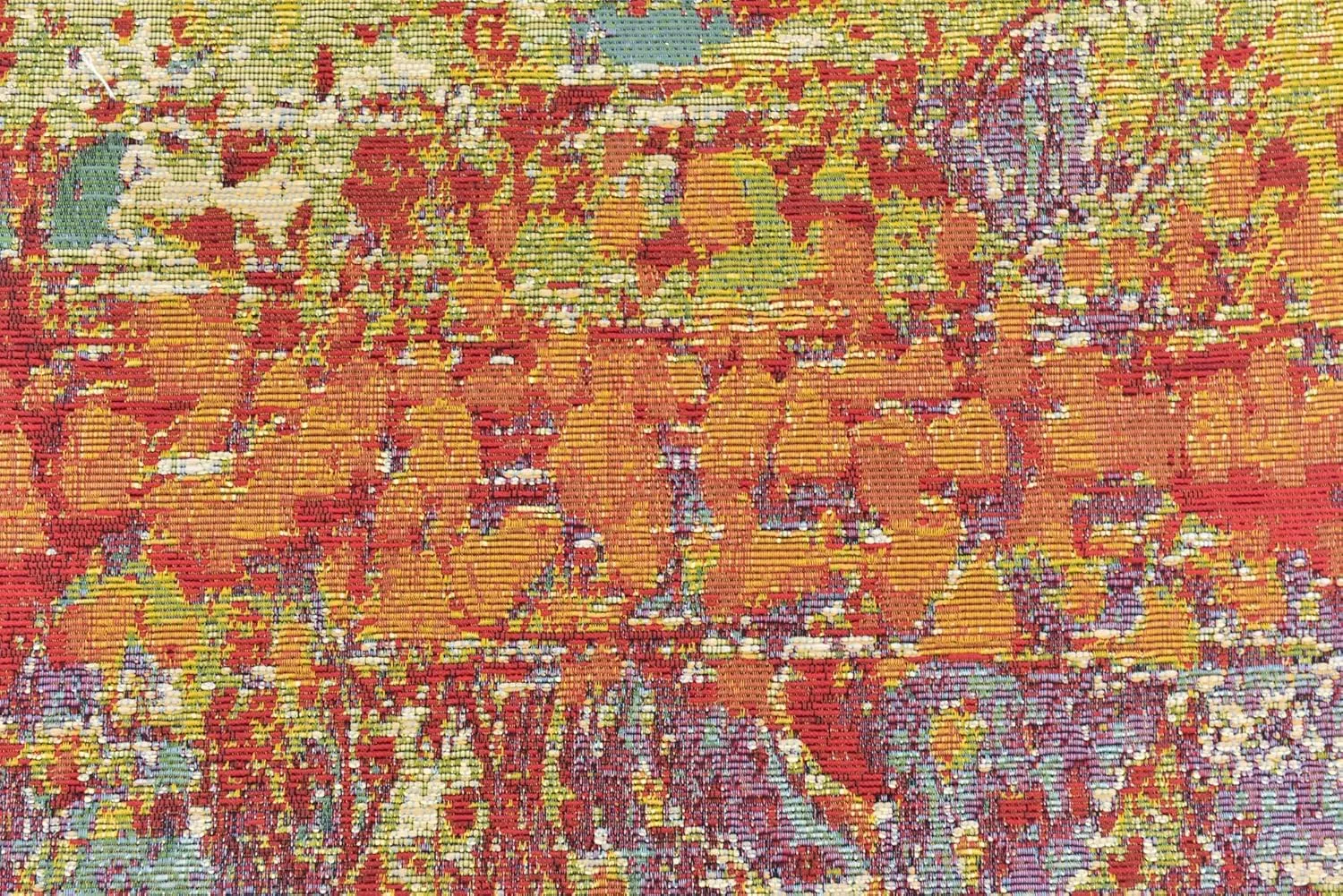 Unique Loom Outdoor Modern Collection Area Rug - Crumpled (2' x 6' 1" Runner, Multi/ Gold)