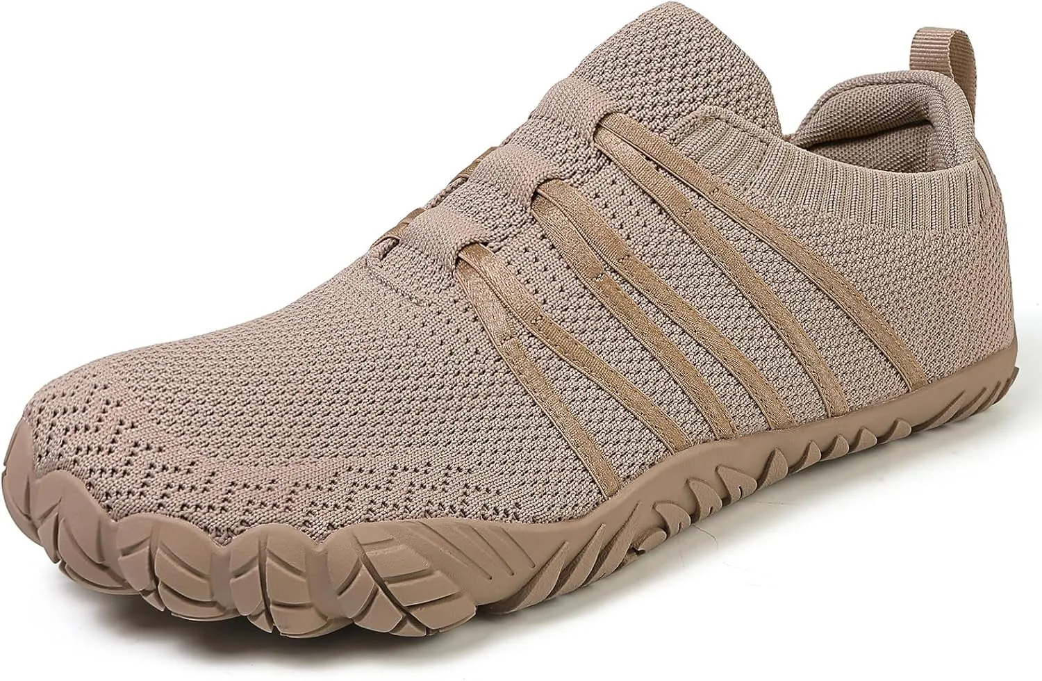 Unisex Barefoot Shoes for Men and Women with Wide Toe Box Zero Drop Design Minimalist Hike Footwear Water Shoes Five Finger Cross-Trainer Ideal for Walking Hiking and Grounding Activities Beige