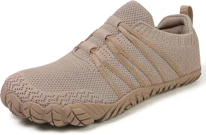 Unisex Barefoot Shoes for Men and Women with Wide Toe Box Zero Drop Design Minimalist Hike Footwear Water Shoes Five Finger Cross-Trainer Ideal for Walking Hiking and Grounding Activities Beige
