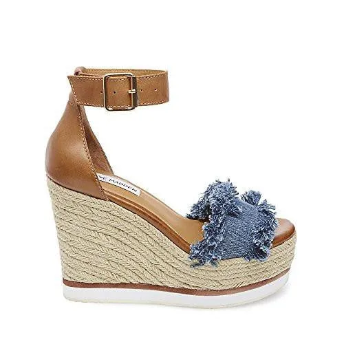 Valley Wedge Sandal Denim Fabric 6 M Us
