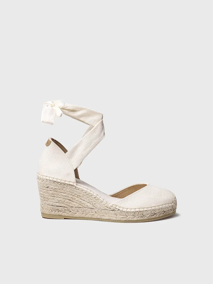 Wedge espadrilles with ribbons - JULIA