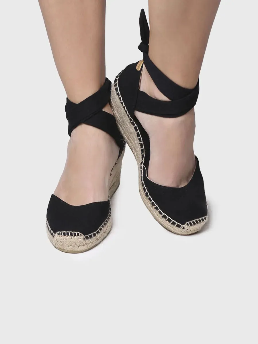 Wedge espadrilles with ribbons - JULIA