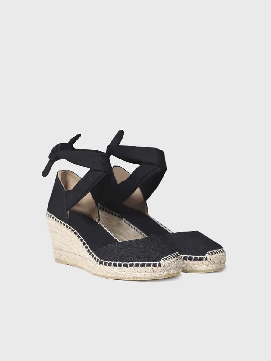 Wedge espadrilles with ribbons - JULIA