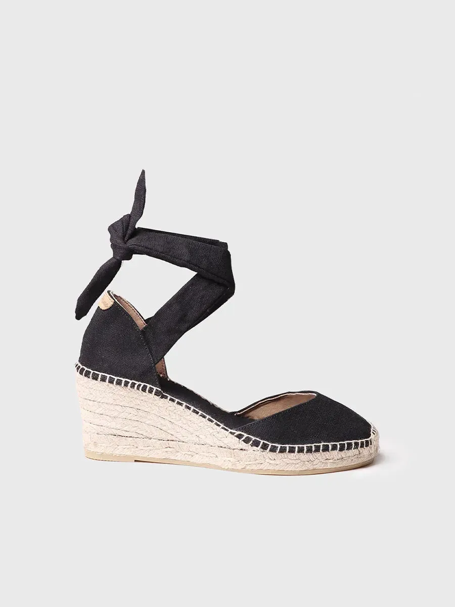 Wedge espadrilles with ribbons - JULIA