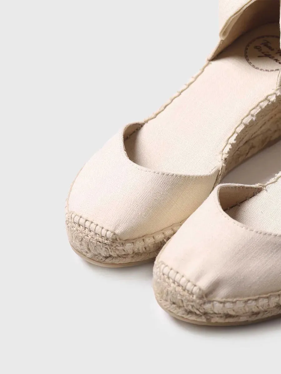 Wedge espadrilles with ribbons - JULIA