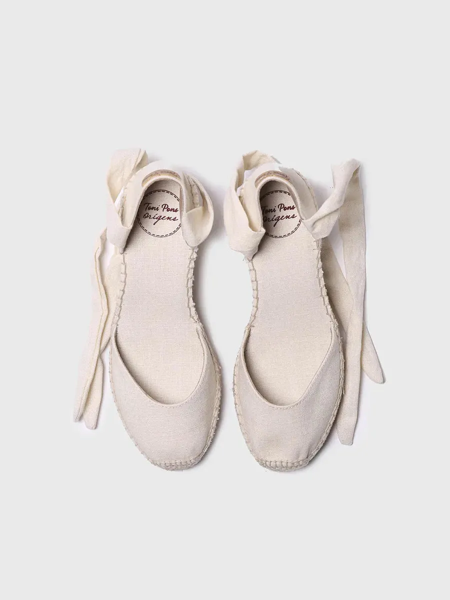 Wedge espadrilles with ribbons - JULIA