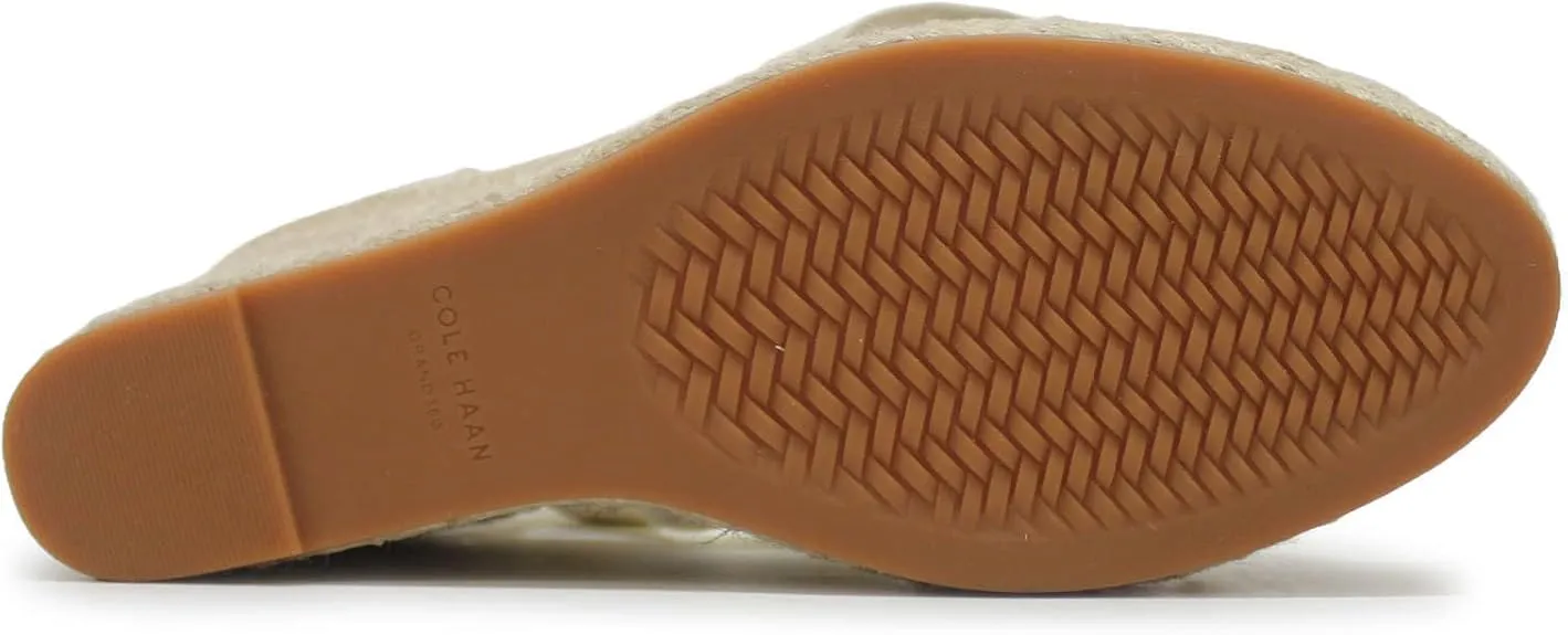 Wedge Leather/Natural Haan Sandals Guaranteed security Hampton Cole Heeled Canvas Ivory Cloudfeel Luxurious