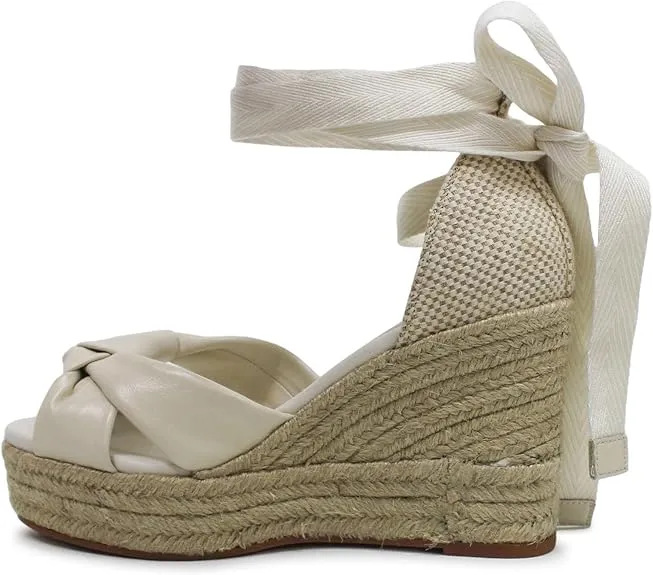 Wedge Leather/Natural Haan Sandals Guaranteed security Hampton Cole Heeled Canvas Ivory Cloudfeel Luxurious