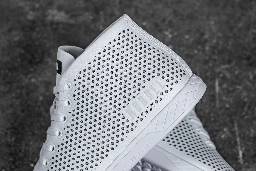 WHITE LEATHER MID TRAINER (MEN'S)