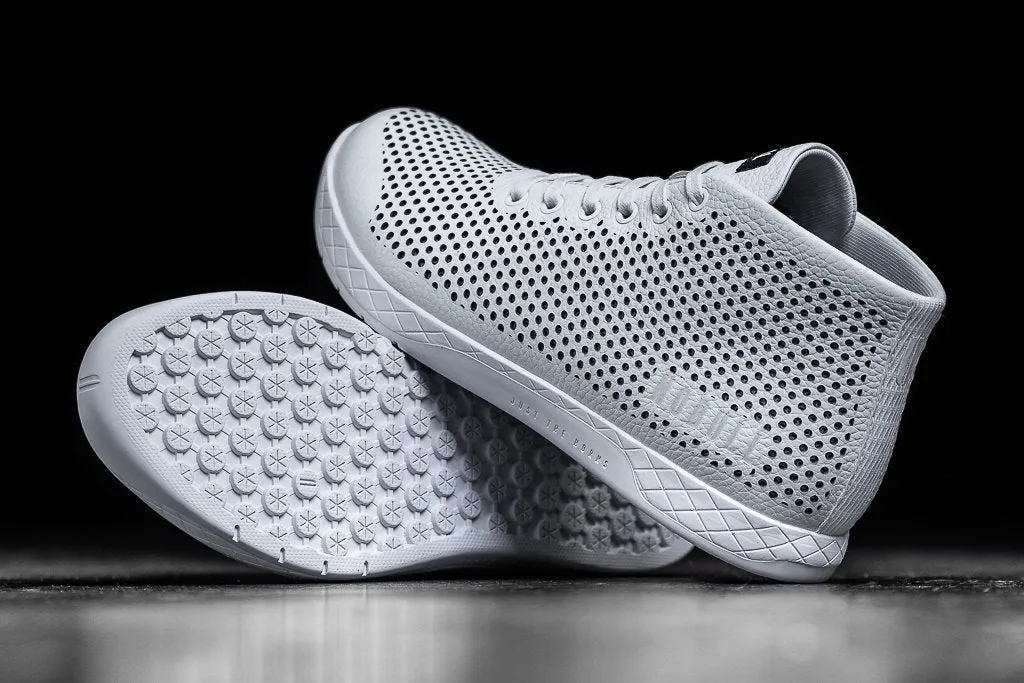 WHITE LEATHER MID TRAINER (MEN'S)
