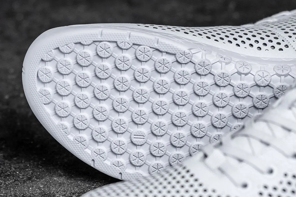 WHITE LEATHER MID TRAINER (MEN'S)