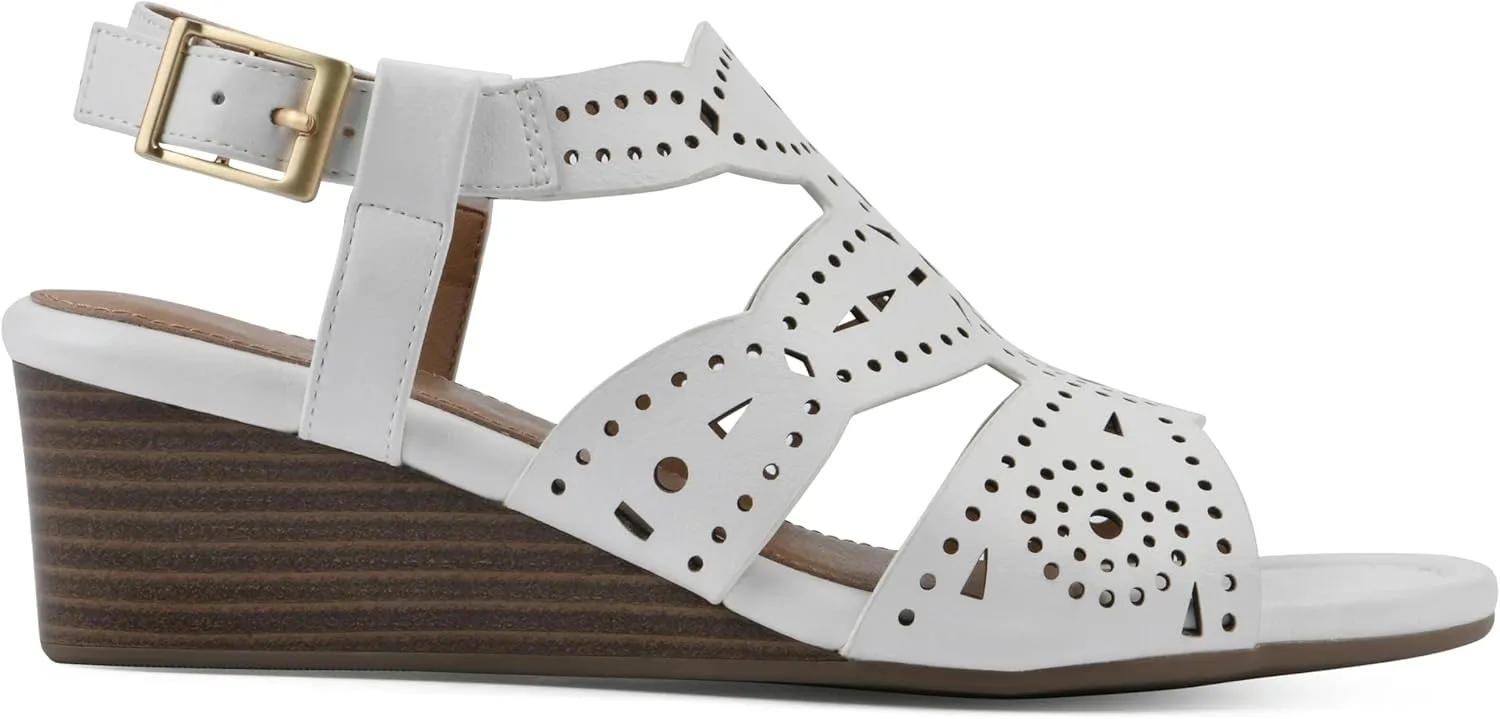 WHITE MOUNTAIN Women's Brush Up Wedge Sandal