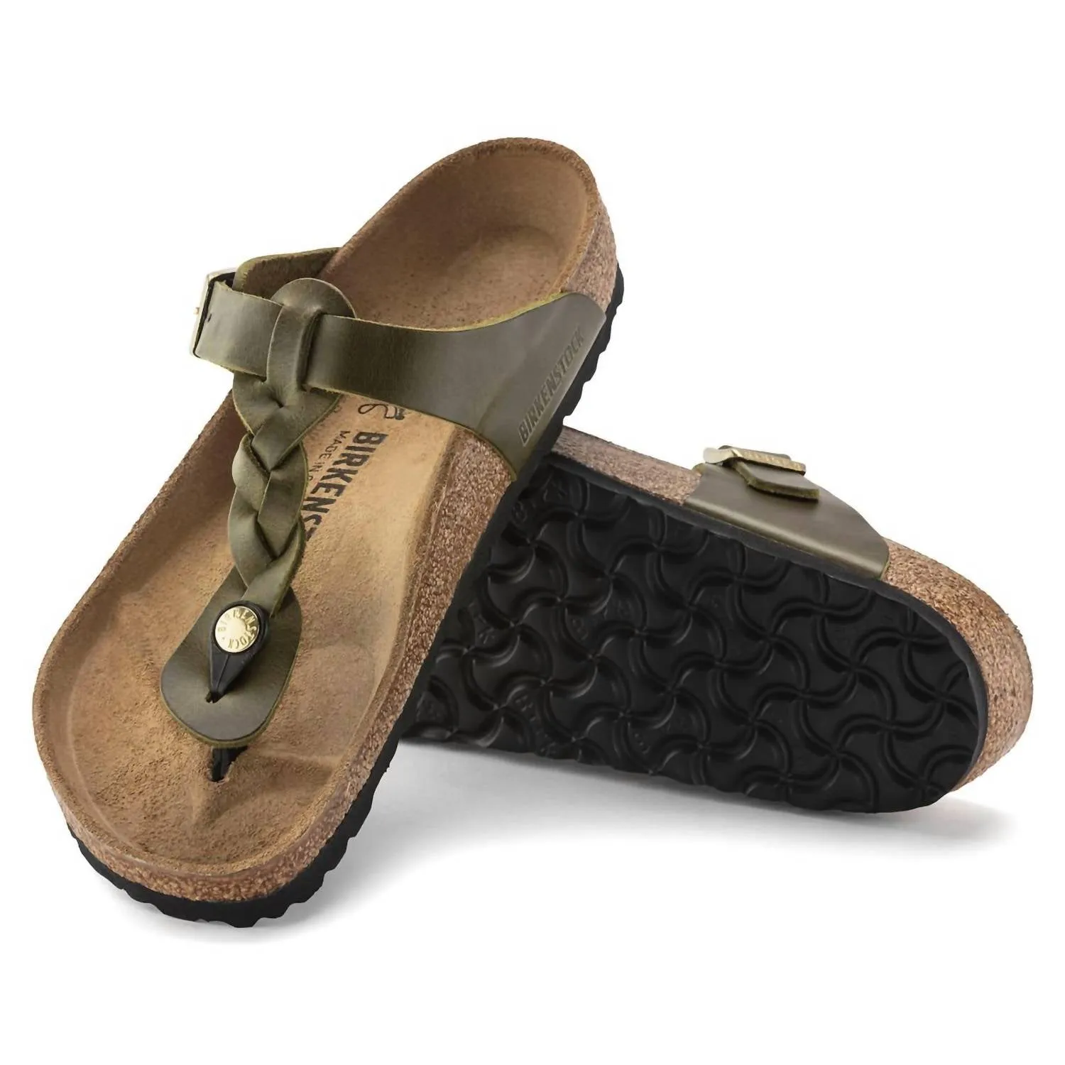 Women's Gizeh Braided Sandal In Olive