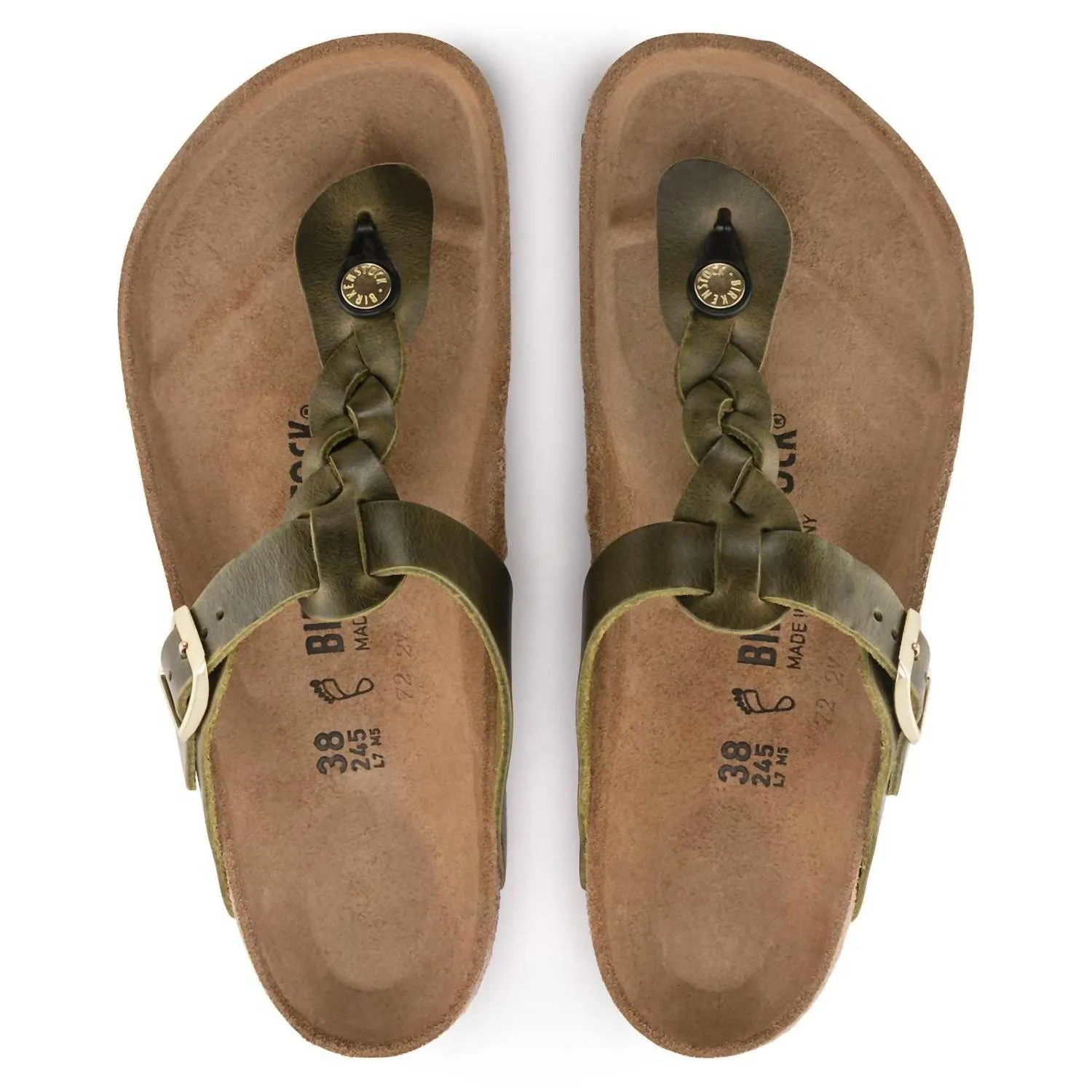 Women's Gizeh Braided Sandal In Olive