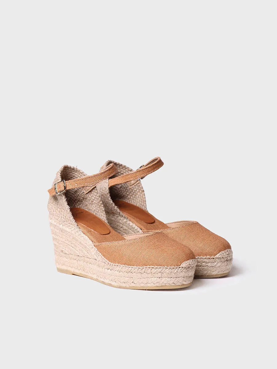 Women's linen wedge espadrilles - LAIA-NT