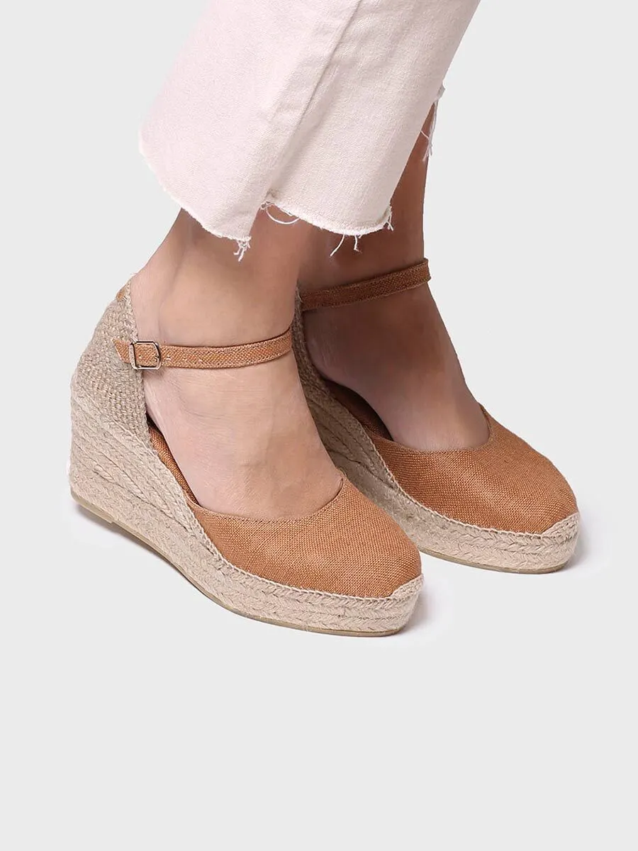 Women's linen wedge espadrilles - LAIA-NT