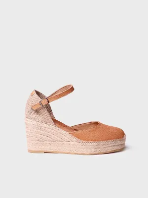 Women's linen wedge espadrilles - LAIA-NT